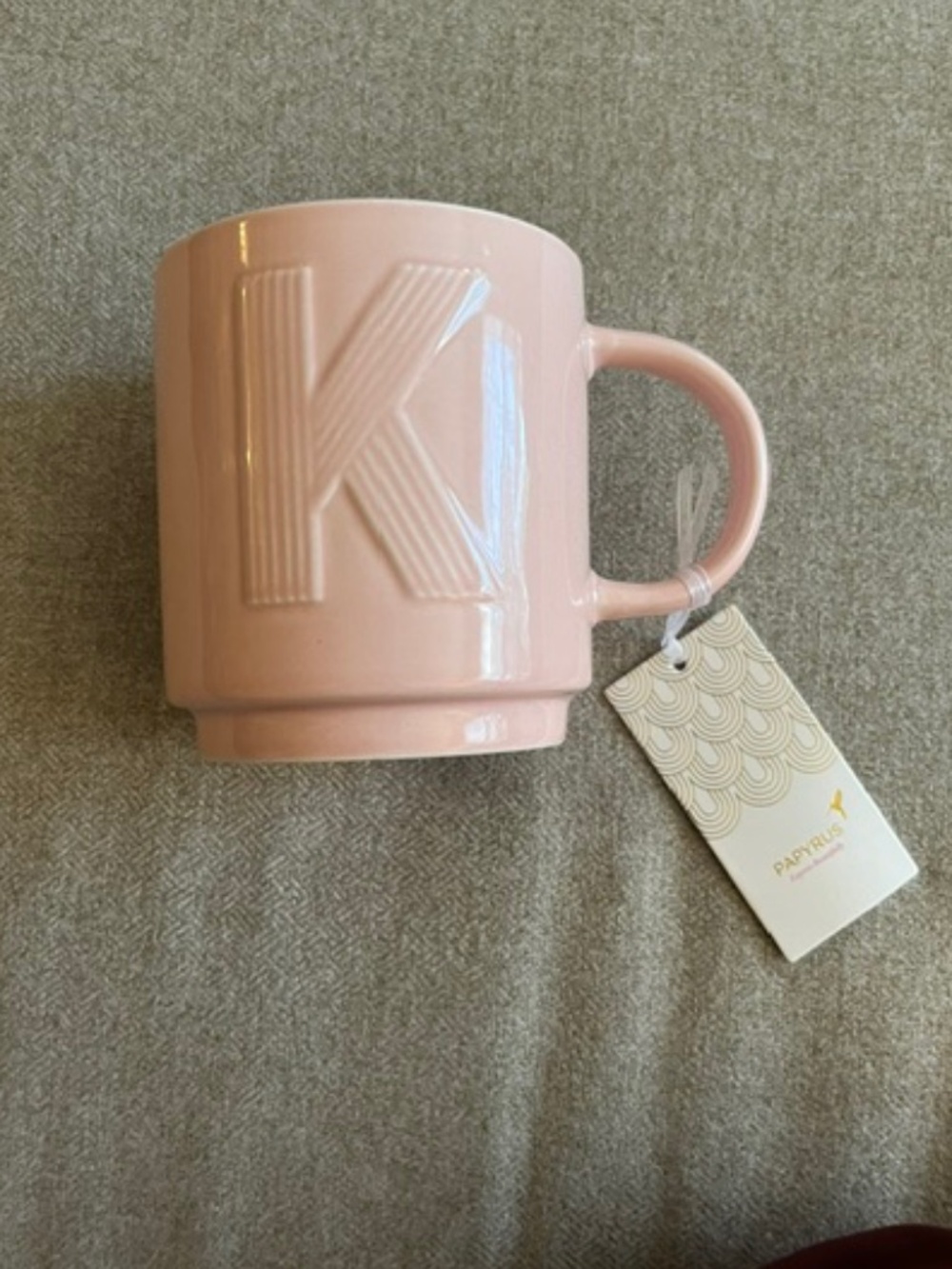 Papyrus monogram K mug